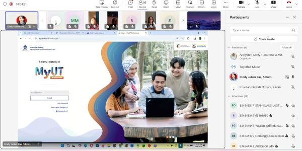 Sebanyak 110 Mahasiswa Beasiswa PKA UT Kupang Ikuti Kegiatan Penyapaan Secara Daring